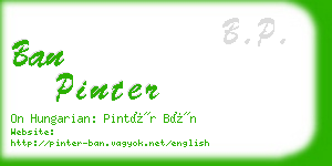 ban pinter business card